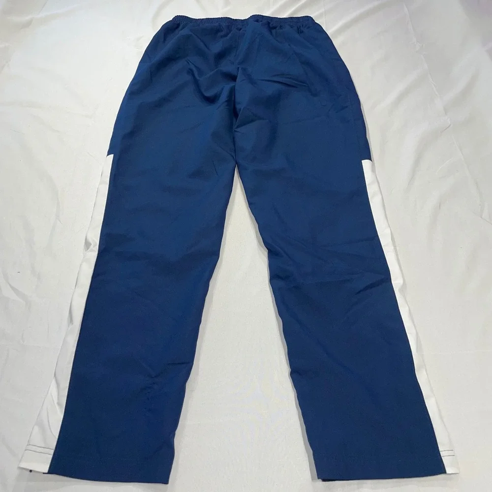 Under Armour Mens Navy Blue White‎ Stripe Mesh Lined Track Pants Medium MD Loose
